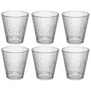 Komplet szklanek LIRYC 310ml 6 sztuk wzór 3 kruszony lód